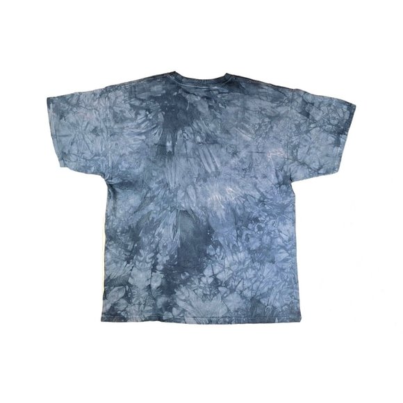 Vintage The Mountain T-Shirt Tie Dye XXL 2XL Men Eagle Waterfall Blue Wildlife - Picture 2 of 6